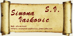 Simona Vasković vizit kartica